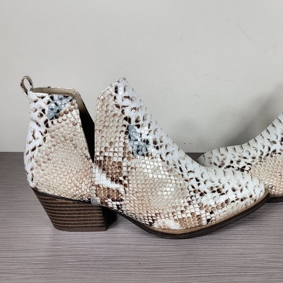 CL by Laundry Cherish Snakeskin-Print Ankle Boots - Picture 7 of 11